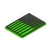 Green 3D printed tray holding the Snap-on PPCD70BK 7 piece pin punch set